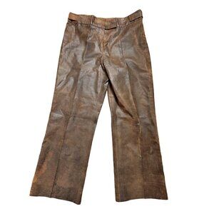 Ilyse Hart Festival Reptile Faux Leather Western Pants Womens 10/28 Mid-Rise VTG